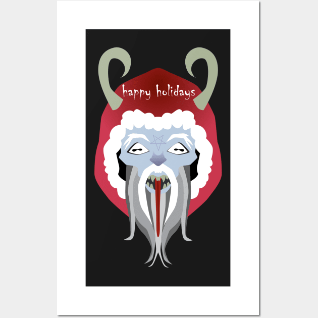 Happy Holidays Satan Wall Art by mizaarte